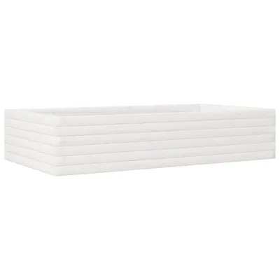 Image de Jardinière blanc 110x60x23 cm bois de pin massif