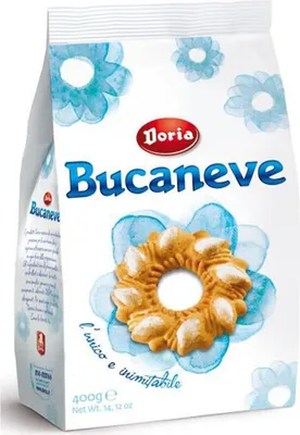 Image de Doria Bucaneve classico biscuits sablés italiens 400g paquet de 3