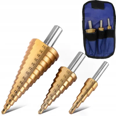 Produktbild von SilverTools HSS Titan Stufenbohrer Set Metall Holz Plastik
