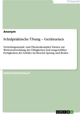 Produktbild von Schulpraktische Übung - Gerätturnen