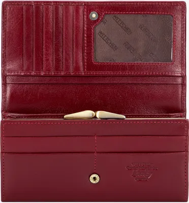 Image de Wittchen Femmes Grand porte-monnaie rouge en cuir véritable
