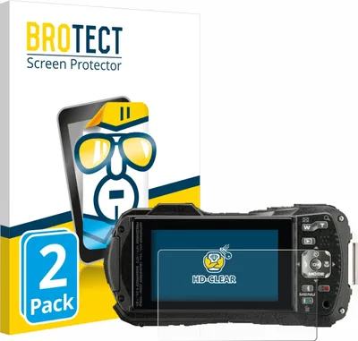 Produktbild von 2x Für Pentax WG-90 Schutzfolie BROTECT Displayschutz Display Schutz Folie Klar Transparent