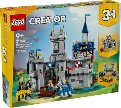 Immagine prodotto di LEGO® Creator - Castello medievale 3 in 1 | Castello ricostruibile con cavaliere, drago e fabbro | Giocattolo da costruzione creativo per bambini - 31168 1371 pezzi
