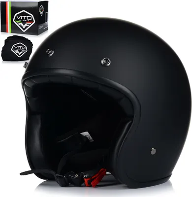 Produktbild von Jet Helm Chopper | VITO GRANDE| Herren und Damen | Jethelm mit Sonnenblende | ECE 22.06 | Motorradhelm | 3XL (66cm)