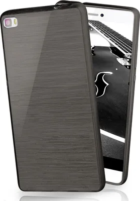 Produktbild von moex® Brushed Case kompatibel mit Huawei P8 Lite 2015 - Hülle aus Silikon, Schwarz
