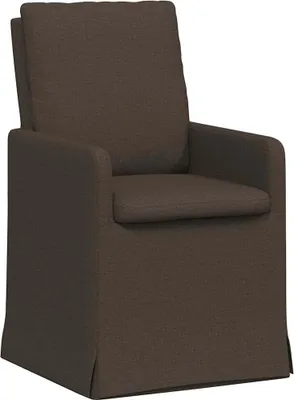 Zdjęcie produktu dla Krzesła do jadalni vidaXL, 2 sztuki, tkanina, ciemnoszary, 57 x 67 x 98 cm