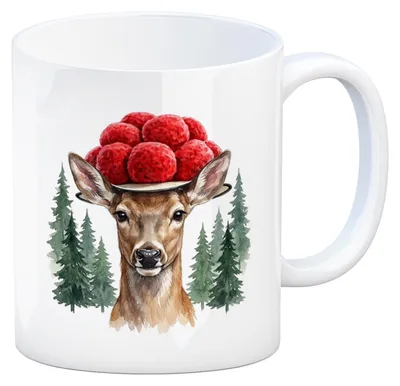 Produktbild von Reh mit Bollenhut Kaffeebecher Schwarzwald Motiv
