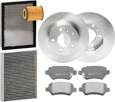 Produktbild von RIDEX Inspektionspaket Filterset für OPEL ZAFIRA B (A05) Astra H Caravan (A04) Astra H Schrägheck (A04) Astra H GTC (A04) ASTRA H Kasten (L70)