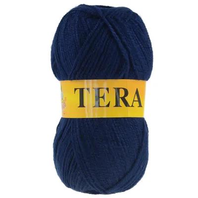 Produktbild von 100g Strickgarn TERA Uni Strickwolle Handstrickgarn Klassikgarn Farbwahl 1/2, Farbe:044 blau