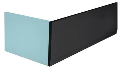 Produktbild von Polysan PLAIN Frontschürze 170x59cm, Schwarz matt, Rechts