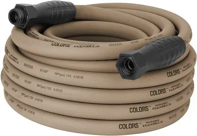 Image de Tuyau d'arrosage avec raccord à vis - Adapté à l'eau potable - 15 mètres - Marron