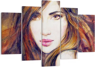 Produktbild von Bild auf Leinwand - Leinwandbild - Frau Gesicht Lippen - 150x100cm - Wand Bild - Wanddeko - Leinwanddruck - Bilder - Kunstdruck - Wanddekoration - Leinwand bilder - Wandkunst - EA150x100-3986