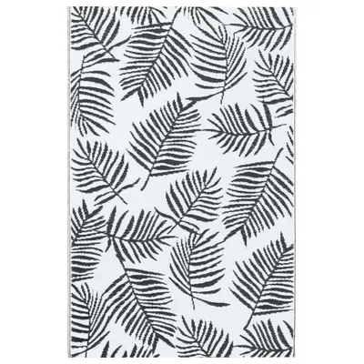 Produktbild von Outdoor-Teppich ARAKIL Weiß und Schwarz 120x180 cm PP