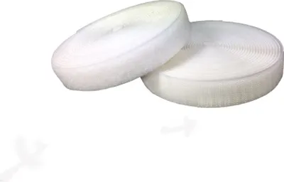 Produktbild von Klettband zum Aufnähen 20mm Flausch & Haken weiß 25m