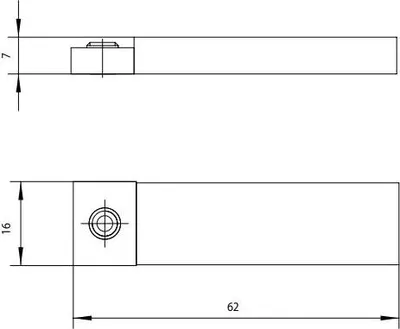 Produktbild von Öffnungswinkelbegrenzer für GEZE BOXER Türschließerschiene 12 mm (129343)