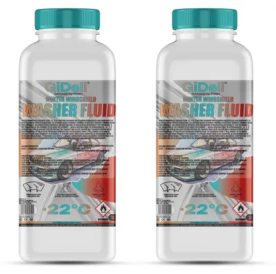 Immagine prodotto di Antigelo per parabrezza -22 °C, 2 L, liquido lavavetri invernale per auto, pronto all'uso, GiDeli