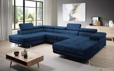 Produktbild von FurMeb24 - Ecksofa MANDANA U - RECHTE SEITE , Sofa mit  Bettk€sten und Schlaffunktion - KRONOS 04