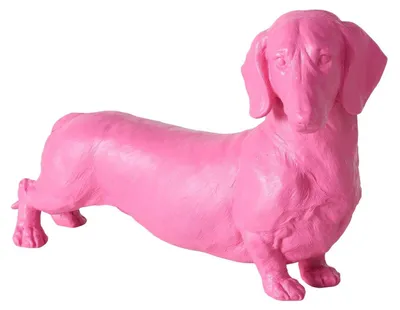 Produktbild von Boltze Home dekorative Dackel Figur rosa Polyresin 38x24cm Hund