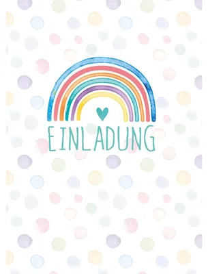 Produktbild von Kurt Eulzer Einladungskarten Kinder Regenbogen 5 Stück