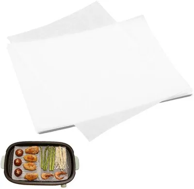 Image de Papier sulfurisé résistant à la chaleur, 15 x 20 cm, 50 feuilles, revêtement antiadhésif