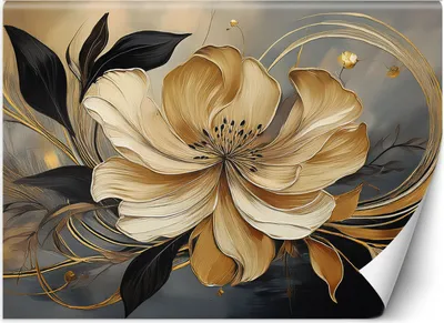 Produktbild von Vlies fototapete Beige Blume Abstrakt 100x70 cm Feeby Beige inkl. Kleber einfache Montage