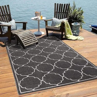 Obrázek produktu pro Koberec odolný proti povětrnostním vlivům, 80 x 150 cm, šedý