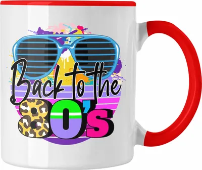 Produktbild von Trendation - 80er Jahre Tasse Geschenk 80. Jahre Geschenkdidee Errinerrung (Rot)