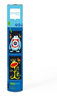Produktbild von Scratch magnetische Dartscheibe - Monster 55x36cm doppelseitiges Spielzeug