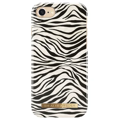 Produktbild von IDEAL OF SWEDEN, Trend-Hülle Zebra Zafari für iPhone SE 2022 / SE / 8 / 7 / 6S / 6, Weiß / Schwarz