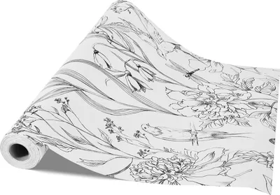 Obrázek produktu pro SucceBuy Samolepicí tapeta, 45 cm x 10 m, dekorace na zeď s květinovým vzorem, vodoodpudivá vinylová fólie do ložnice, kuchyně, kanceláře a koupelny