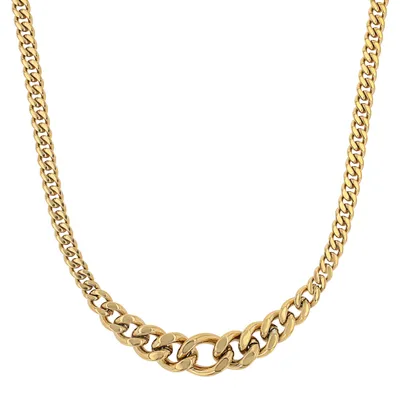 Produktbild von s.Oliver Damen Halskette 2039749 Edelstahl gelbgold IP Panzergliederung