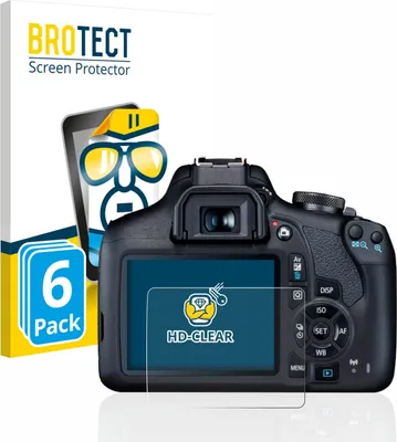 Produktbild von 6x Für Canon EOS 2000D Schutzfolie BROTECT Displayschutz Display Schutz Folie Klar Transparent