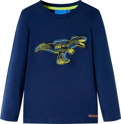 Productafbeelding van Kindershirt met lange mouwen 116 marineblauw