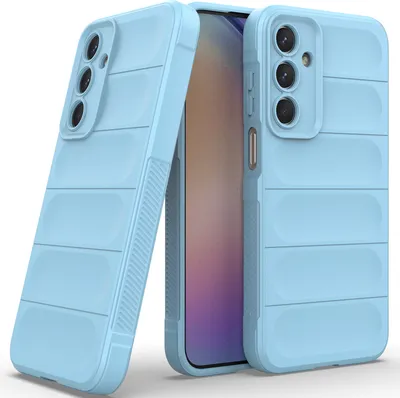 Produktbild von Handyhülle für Samsung Galaxy M35 Weich TPU Silikon Stossfest Anti-rutsch Hülle Blau
