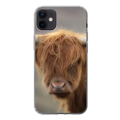 Produktbild von MuchoWow® Handyhülle Schutzhülle Hülle für iPhone 12 mini Schottischer Highlander - Hörner - Haare Silikon Softcase Handy Hülle - Bild