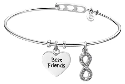 Produktbild von Lotus Style Armband für Damen aus Edelstahl in der Farbe Silber, Durchmesser: 64