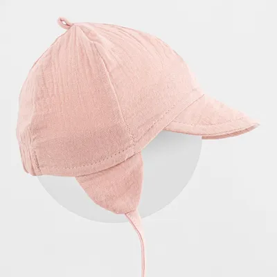 Produktbild von Baby Sommer Musselin Mütze mit Schirm New Baby rosa, Gr. 80/86