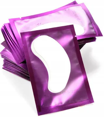 Produktbild von 100 Stück Augenpads für die Wimpernverlängerung, violett