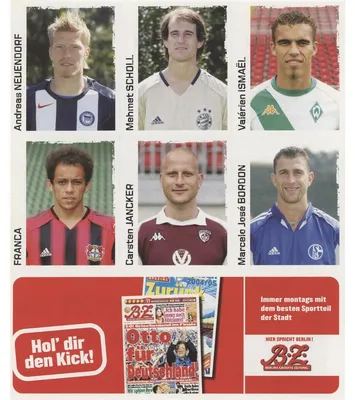 Obrázek produktu pro Panini Bundesliga 2004/05 – Samolepky – Promo aršík 1