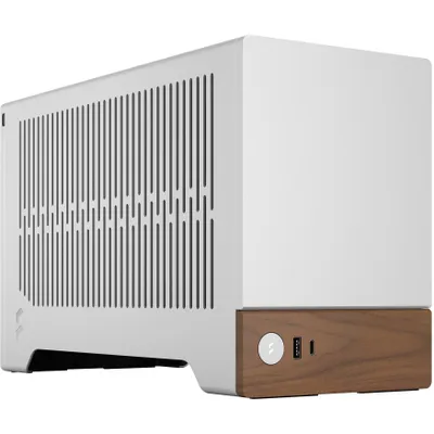 Produktbild von Fractal Design Terra , Small Form Factor (SFF), PC, Silber, Mini-ITX, Aluminium, Walnuss, Gaming