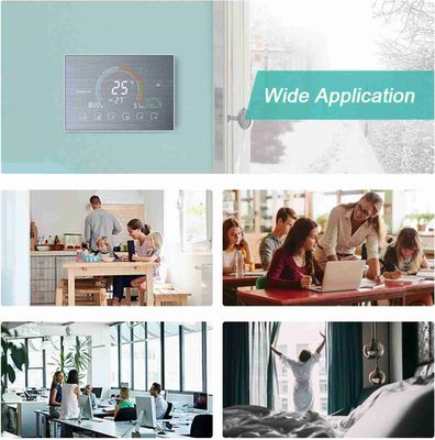 95-240V Wi-Fi Smart Thermostat - 5+1+1 Sechs Perioden, Sprach- & APP-Steuerung, hintergrundbeleuchtetes LCD, Wasser/Gas-Boiler Heizthermostat, kompatibel