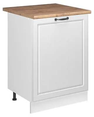 Produktbild von Küchenunterschrank Vicco R-Line Weiß Landhaus/Weiß 60 cm mit 1 Tür Arbeitsplatte Goldkraft Eiche, Model 72120