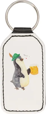 Produktbild von Mr. & Mrs. Panda schlüssel anhänger Pinguin Bier - Weiß - Geschenk, Beschwippst, , Pinguine, Schlüsselanhänger Mit Spruch, schlüsselbund, für, Taschenanhänger