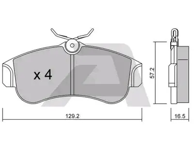 Produktbild von AISIN Bremsbeläge Satz Vorne Bremsklötze für NISSAN ALMERA II Hatchback (N16) BPNI-1901