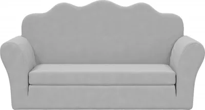 Produktbild von (Design 2026） Kinder-Schlafsofa 2-Sitzer Hellgrau Weicher Plüsch - HOMMIE 603391 - Kindersofas