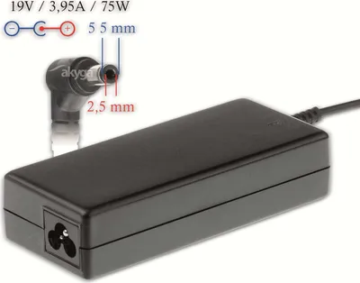 Produktbild von Akyga AK-ND-02 Zasilacz do laptopa Asus HP Toshiba 19V 3.95A 75W 5.5 x 2.5 mm
