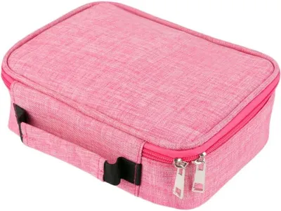 Produktbild von Stifteetui 72 Fächer, Rosa, für Buntstifte, Schrein Organizer mit Reißverschluss, für Schule