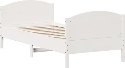 Obrázok produktu pre vidaXL Posteľ z masívu bez matraca biela 75x190 cm borovicové drevo