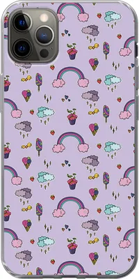 Produktbild von MuchoWow® Handyhülle Schutzhülle Hülle für Telefoonhoesje iPhone 13 Pro Max Muster - Regenbogen - Krone - Mädchen - Kinder - Kinder Silikon Softcase Handy Hülle - Mobiltelefon