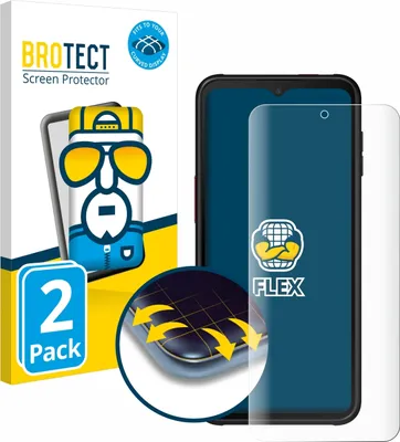Produktbild von 2x BROTECT Fullscreen Schutzfolie für Samsung Galaxy XCover 6 Pro Displayschutz Folie Fullcover Klar Transparent